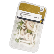 Gesneden champignons mix met kruiden
